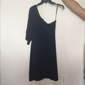 One Shoulder Navy Mini Dress